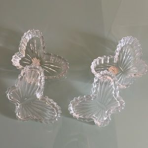 VINTAGE 24% Led Crystal Butterfly Trays